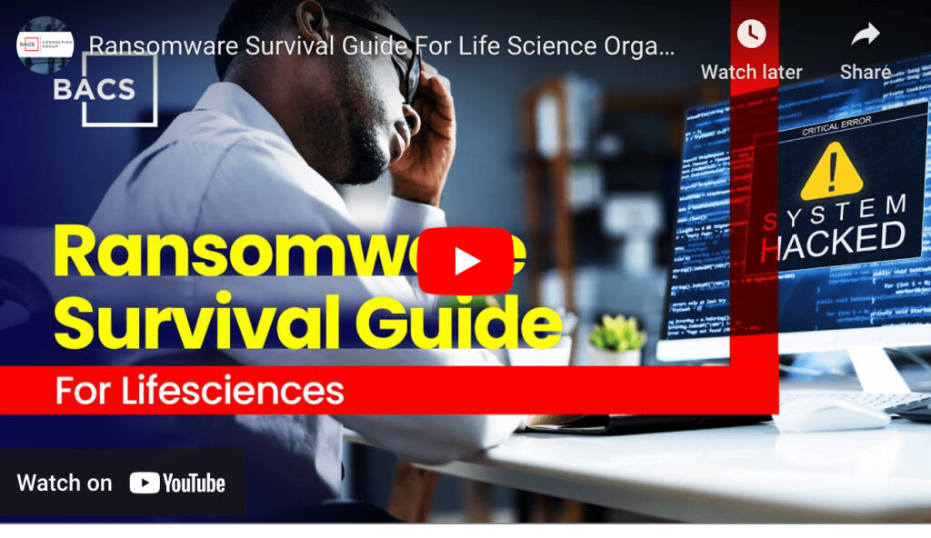 Ransomware Survival Guide For Life Science Organizations