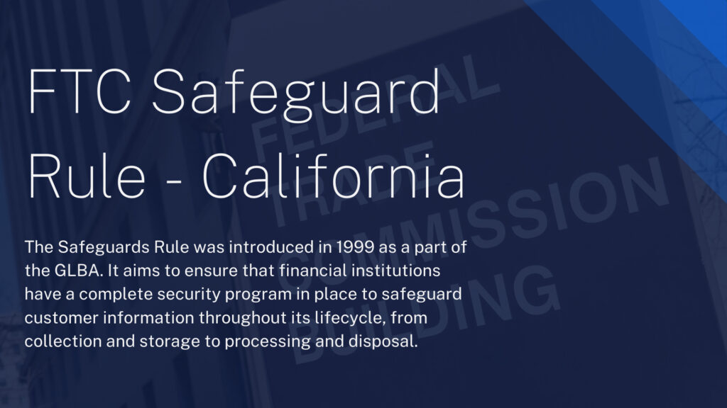California FTC Safeguard Rule